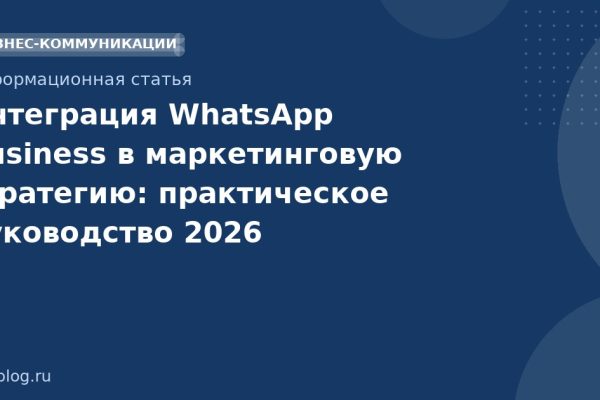 Интеграция WhatsApp Business в маркетинговую стратегию: практическое руководство 2026