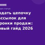 Как создать цепочку SMSрассылок для автоворонки продаж: пошаговый гайд 2026