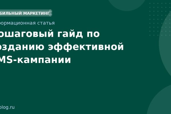 Пошаговый гайд по созданию эффективной SMS-кампании