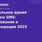 Оптимальное время отправки SMS: исследования и рекомендации 2025