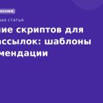 Создание скриптов для SMSрассылок: шаблоны и рекомендации